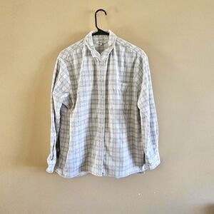 MADEWELL CORDUROY OVERSIZED EX-BOYFRIEND SHIRT IN LOMBARD PLAID SZ L